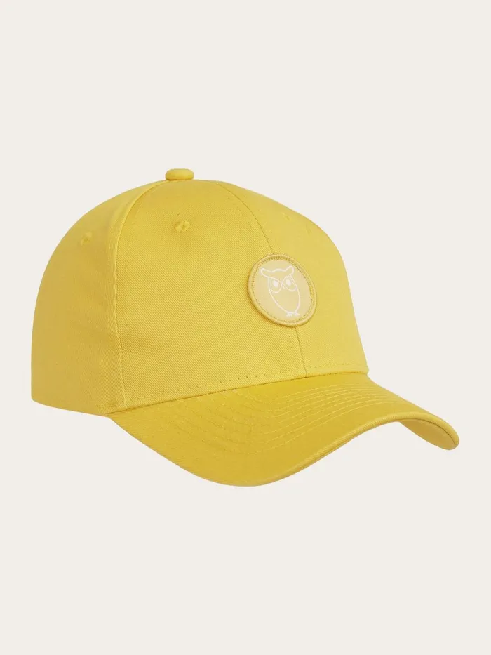 KnowledgeCotton Apparel Accessories Twill Baseball Cap Misted Yellow 8211 Men