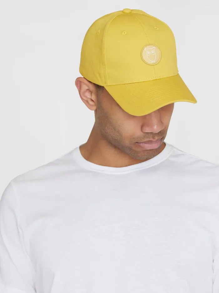 KnowledgeCotton Apparel Accessories Twill Baseball Cap Misted Yellow 8211 Men KnowledgeCotton Apparel Accessories Twill Baseball Cap Misted Yellow 8211 Men