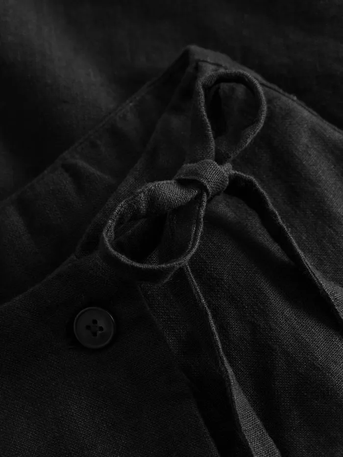 KnowledgeCotton Apparel Dresses And Skirts Natural Linen Wrap Skirt Black Jet 8211 Women KnowledgeCotton Apparel Dresses And Skirts Natural Linen Wrap Skirt Black Jet 8211 Women