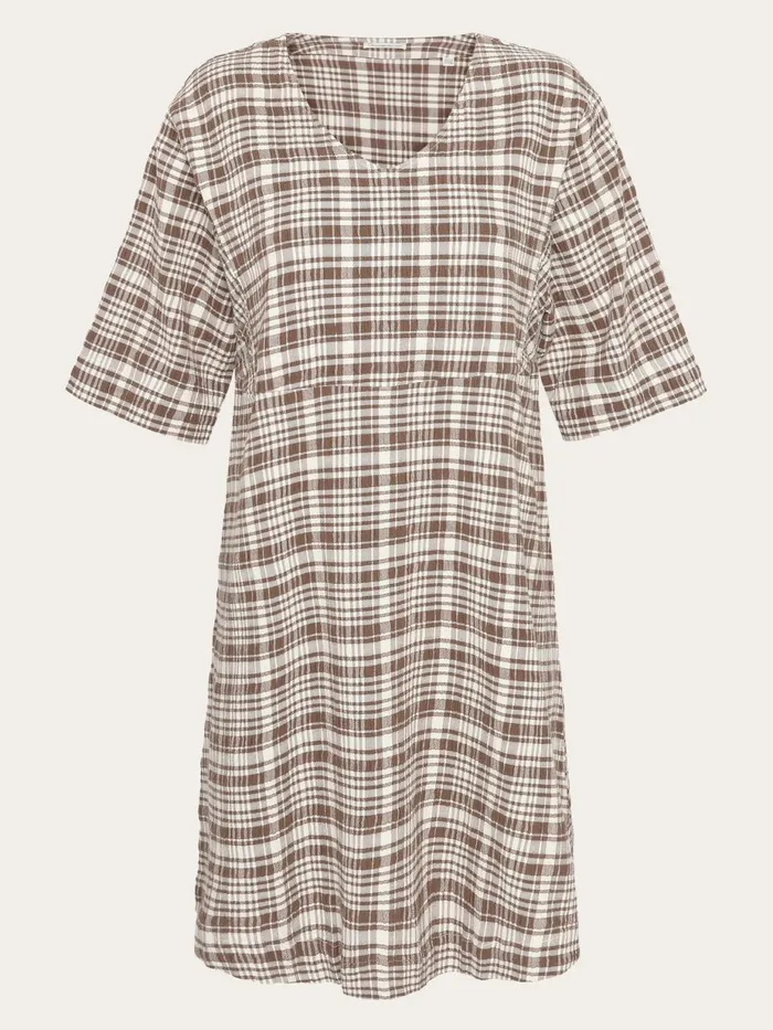 KnowledgeCotton Apparel Dresses And Skirts Seersucker Check Tunica Dress Gotsvegan 8211 Women KnowledgeCotton Apparel Dresses And Skirts Seersucker Check Tunica Dress Gotsvegan 8211 Women
