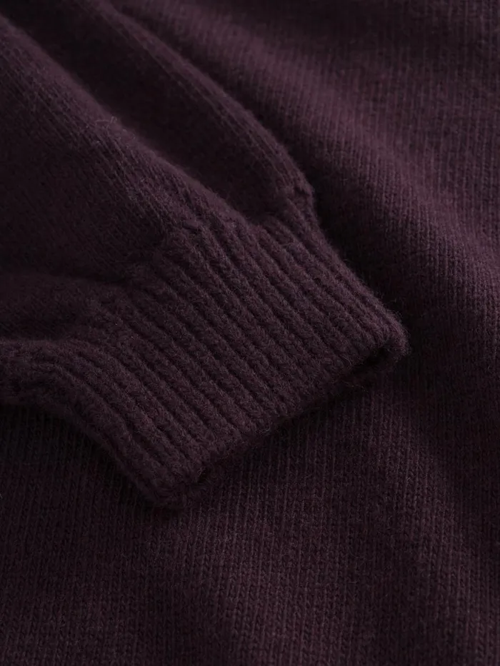 KnowledgeCotton Apparel Dresses And Skirts Wool Crew Neck Mid Length Dress Chocolate Plum 8211 Women KnowledgeCotton Apparel Dresses And Skirts Wool Crew Neck Mid Length Dress Chocolate Plum 8211 Women