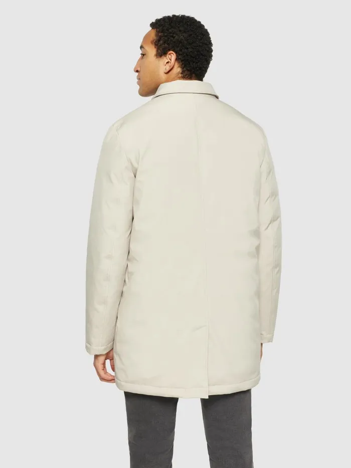 KnowledgeCotton Apparel Jackets And Vests Climate Shell Carcoat Jacket GRS Light Feather Gray 8211 Men