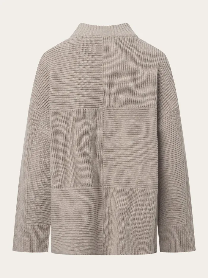 KnowledgeCotton Apparel Knits Cotton Loose Fit Crew Neck Knit Light Feather Gray 8211 Women KnowledgeCotton Apparel Knits Cotton Loose Fit Crew Neck Knit Light Feather Gray 8211 Women