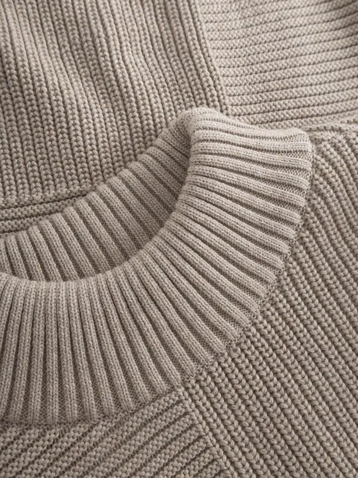 KnowledgeCotton Apparel Knits Cotton Loose Fit Crew Neck Knit Light Feather Gray 8211 Women KnowledgeCotton Apparel Knits Cotton Loose Fit Crew Neck Knit Light Feather Gray 8211 Women