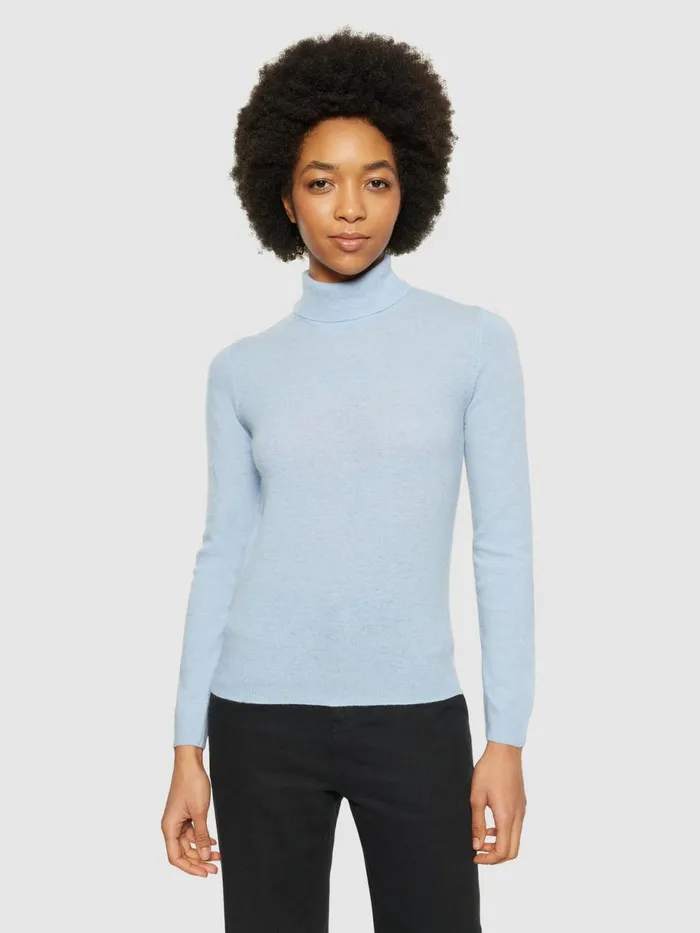 KnowledgeCotton Apparel Knits Lambswool Roll Neck Asley Blue 8211 Women KnowledgeCotton Apparel Knits Lambswool Roll Neck Asley Blue 8211 Women