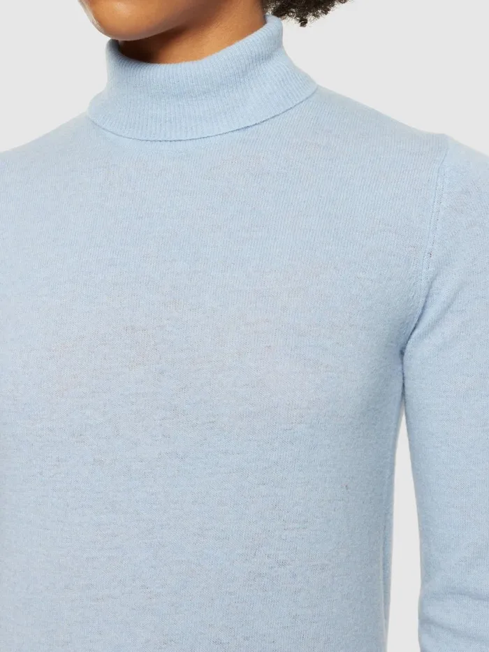 KnowledgeCotton Apparel Knits Lambswool Roll Neck Asley Blue 8211 Women KnowledgeCotton Apparel Knits Lambswool Roll Neck Asley Blue 8211 Women