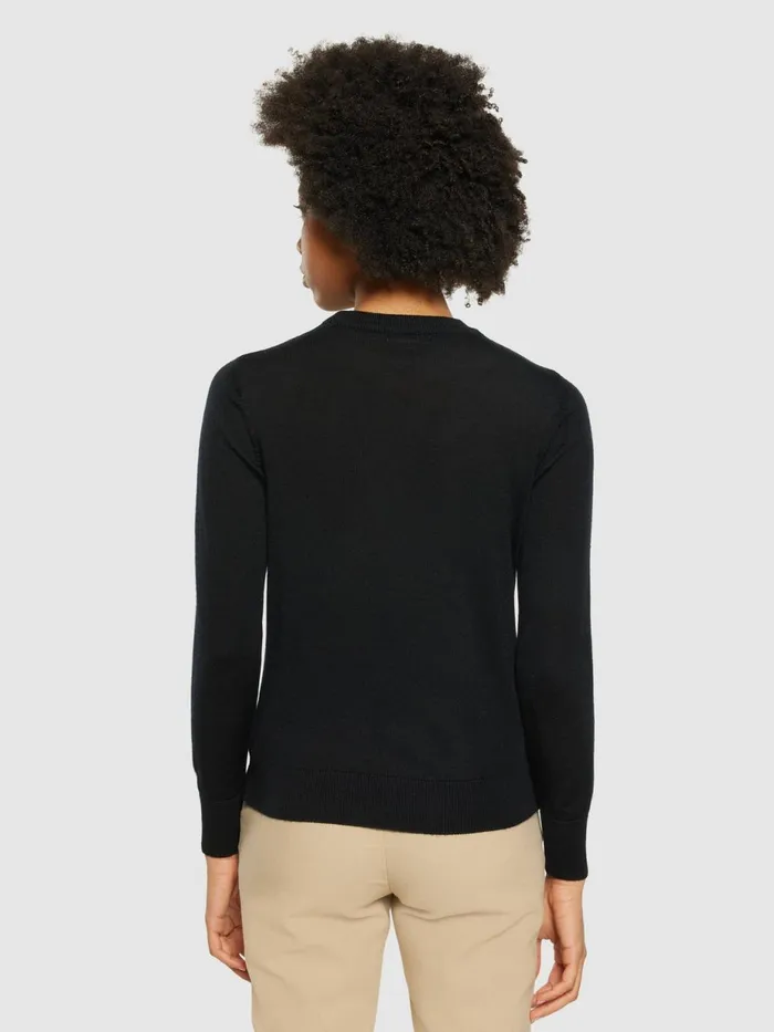 KnowledgeCotton Apparel Knits Merino Wool Crew Neck RWS Black Jet 8211 Women