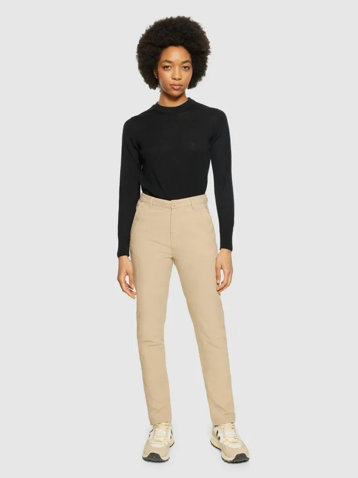 KnowledgeCotton Apparel Knits Merino Wool Crew Neck RWS Black Jet 8211 Women