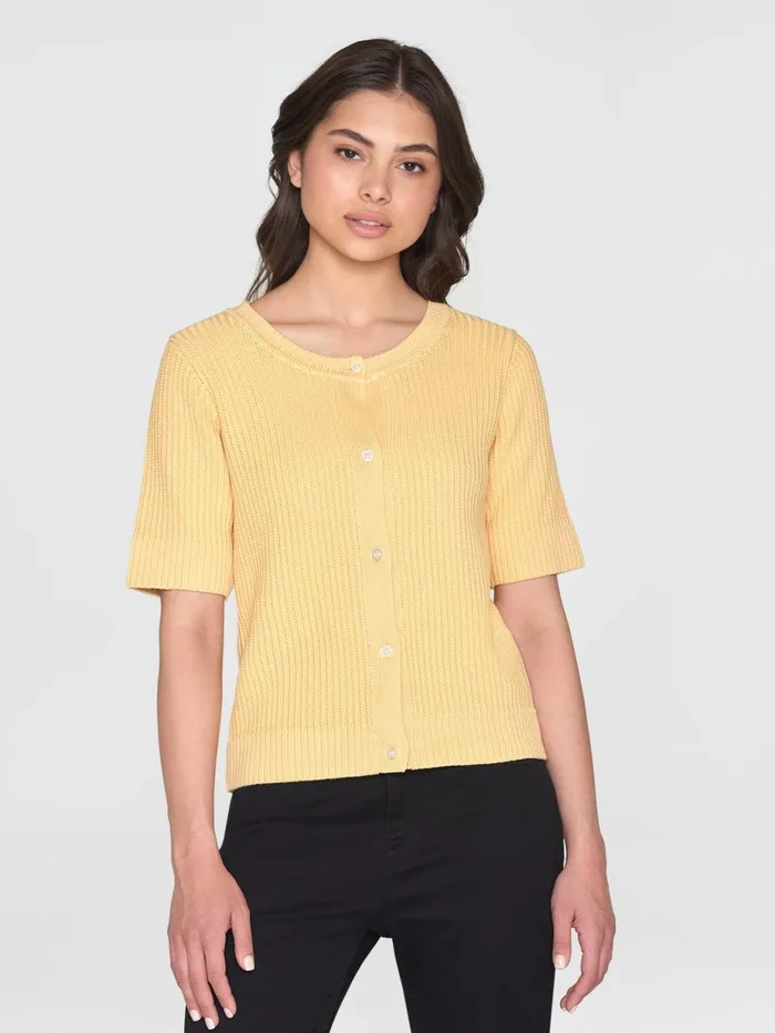 KnowledgeCotton Apparel Knits Short Sleeve Knitted Cardigan Ocsvegan 8211 Women