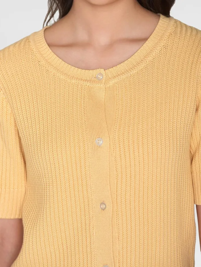 KnowledgeCotton Apparel Knits Short Sleeve Knitted Cardigan Ocsvegan 8211 Women