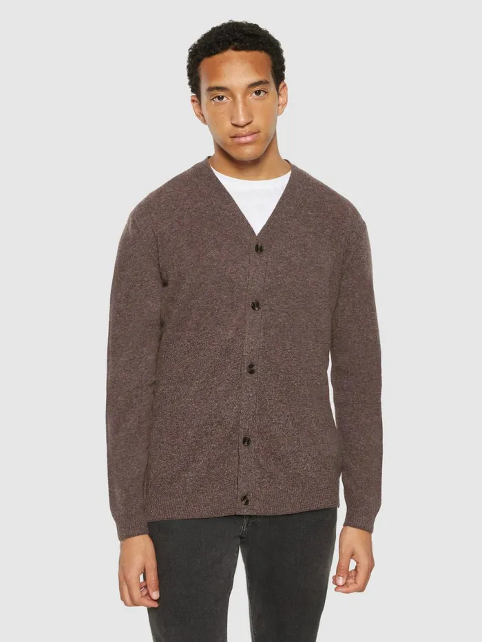 KnowledgeCotton Apparel Knits Vneck Wool Knit Cardigan Rws 8211 Men