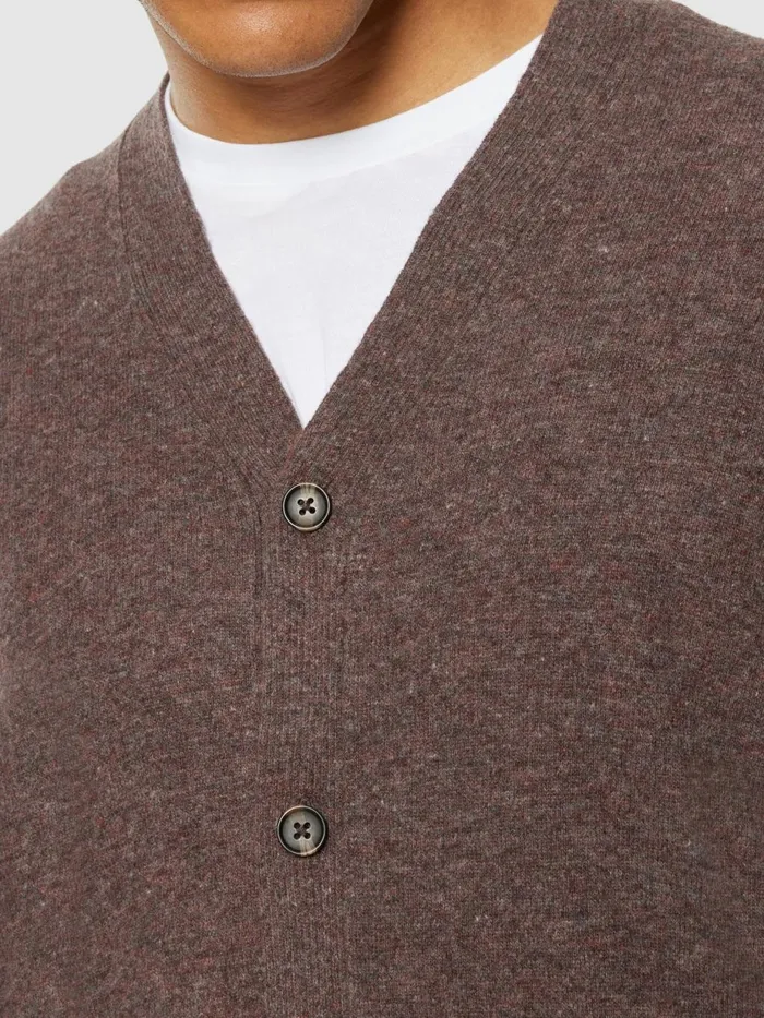 KnowledgeCotton Apparel Knits Vneck Wool Knit Cardigan Rws 8211 Men