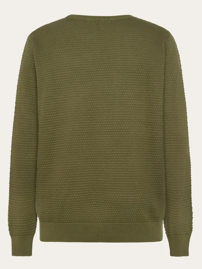 KnowledgeCotton Apparel Knits VAGN Regular Bubble Knit Crew Neck Regenerative Organic Certified 8211 Men KnowledgeCotton Apparel Knits VAGN Regular Bubble Knit Crew Neck Regenerative Organic Certified 8211 Men