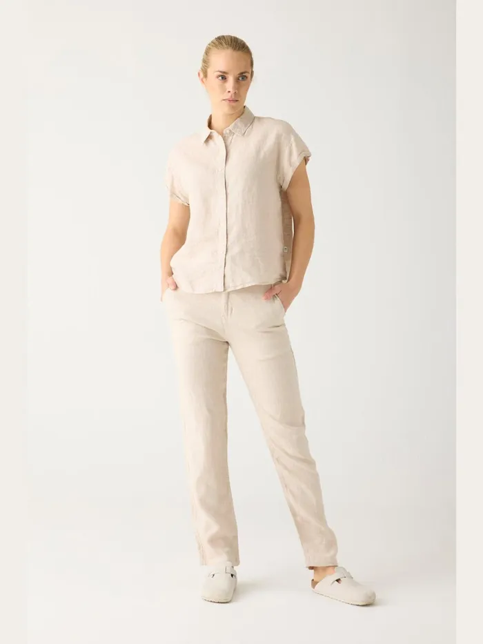 KnowledgeCotton Apparel Pants CALLA Tapered Midrise Linen Pants Gotsvegan 8211 Women KnowledgeCotton Apparel Pants CALLA Tapered Midrise Linen Pants Gotsvegan 8211 Women