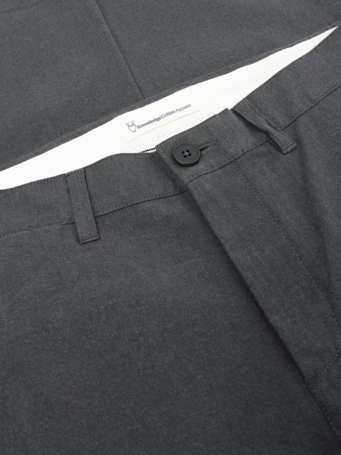 KnowledgeCotton Apparel Pants CHUCK Regular Flannel Chino Pants Gray Pinstripe 8211 Men KnowledgeCotton Apparel Pants CHUCK Regular Flannel Chino Pants Gray Pinstripe 8211 Men