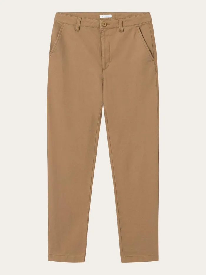 KnowledgeCotton Apparel Pants IRIS Mom Midrise Chino Brown Sugar 8211 Women