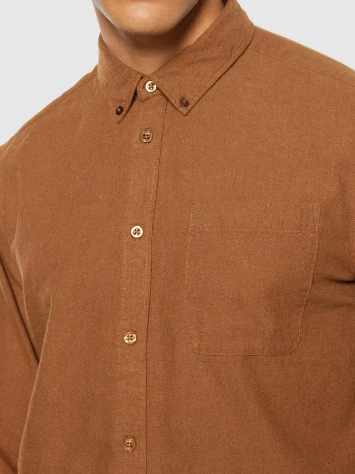 KnowledgeCotton Apparel Shirts Regular Fit Melang Flannel Shirt Dachshund 8211 Men KnowledgeCotton Apparel Shirts Regular Fit Melang Flannel Shirt Dachshund 8211 Men
