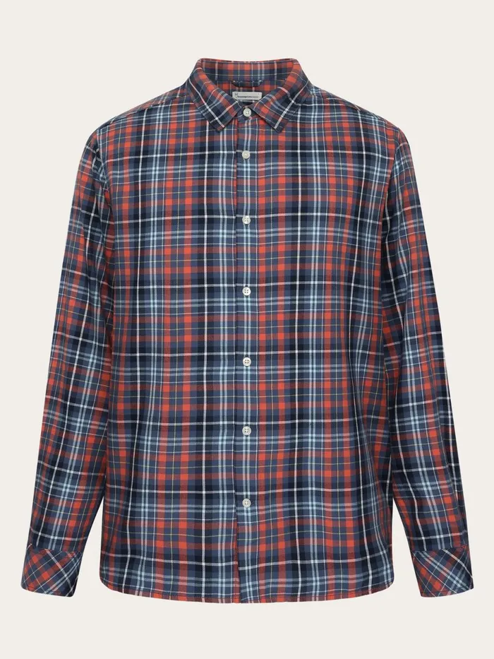 KnowledgeCotton Apparel Shirts Regular Fit Small Checked Flannel Shirt Gotsvegan 8211 Men KnowledgeCotton Apparel Shirts Regular Fit Small Checked Flannel Shirt Gotsvegan 8211 Men