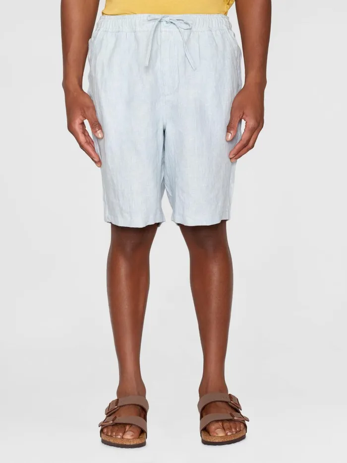 KnowledgeCotton Apparel Shorts Loose Linen Shorts Dusk Blue 8211 Men KnowledgeCotton Apparel Shorts Loose Linen Shorts Dusk Blue 8211 Men