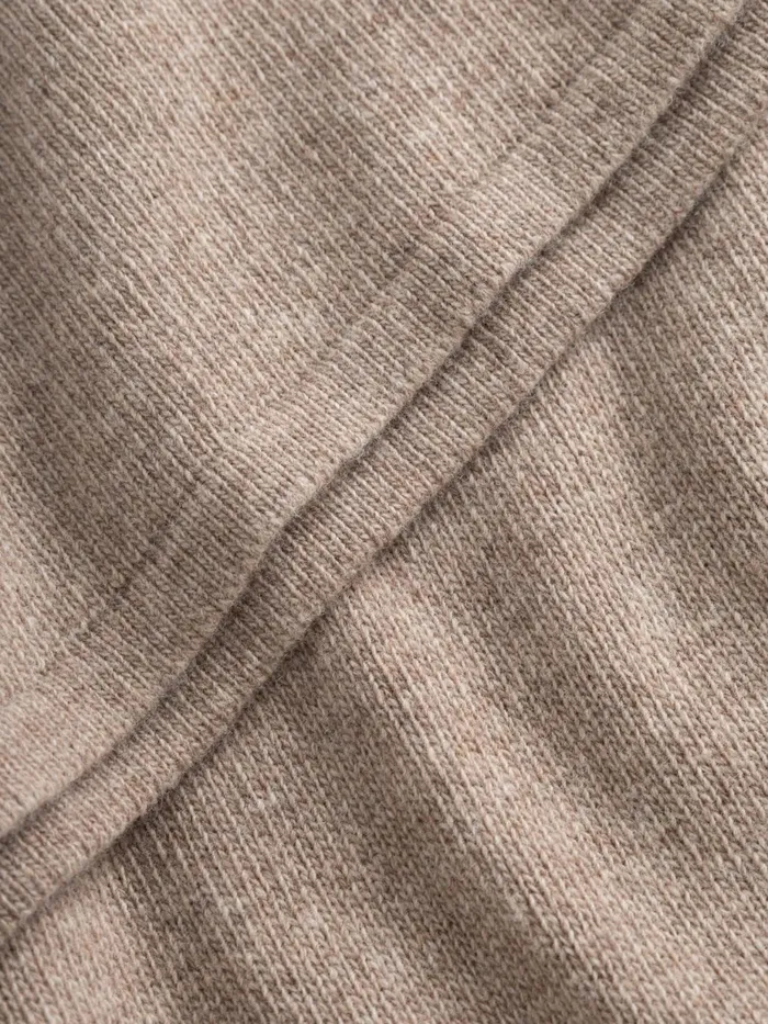 KnowledgeCotton Apparel Skirts And Dresses Wool Crew Neck Mid Length Dress Kelp Melange 8211 Women