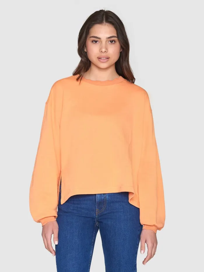 KnowledgeCotton Apparel Sweatshirts Ashape Fashion Sweat Cadmium Orange 8211 Women
