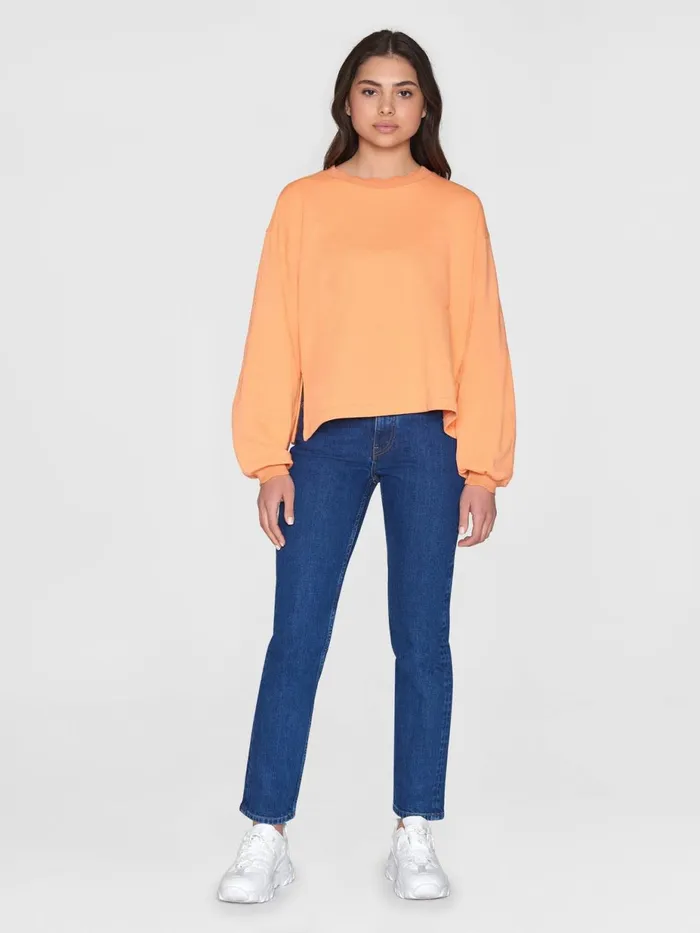 KnowledgeCotton Apparel Sweatshirts Ashape Fashion Sweat Cadmium Orange 8211 Women