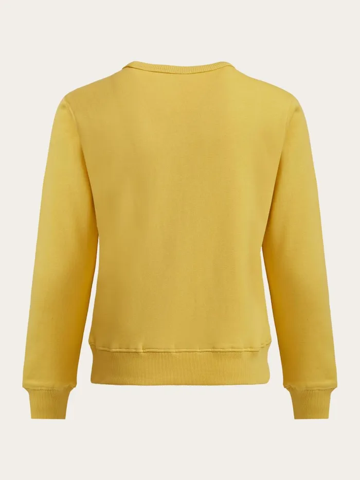 KnowledgeCotton Apparel Sweatshirts Badge Crew Neck Sweat Misted Yellow 8211 Kids KnowledgeCotton Apparel Sweatshirts Badge Crew Neck Sweat Misted Yellow 8211 Kids