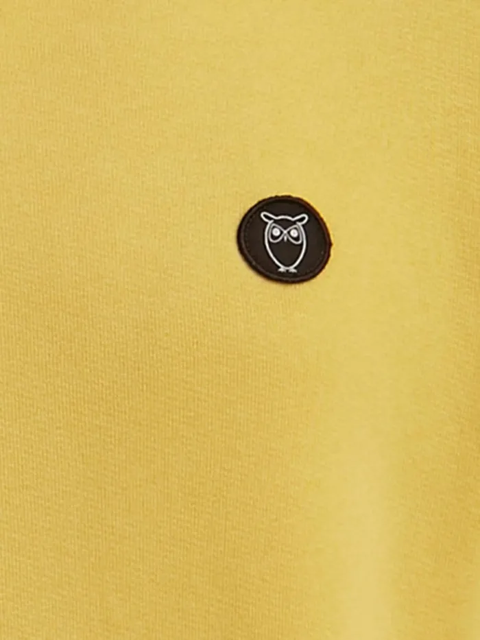KnowledgeCotton Apparel Sweatshirts Badge Crew Neck Sweat Misted Yellow 8211 Kids KnowledgeCotton Apparel Sweatshirts Badge Crew Neck Sweat Misted Yellow 8211 Kids