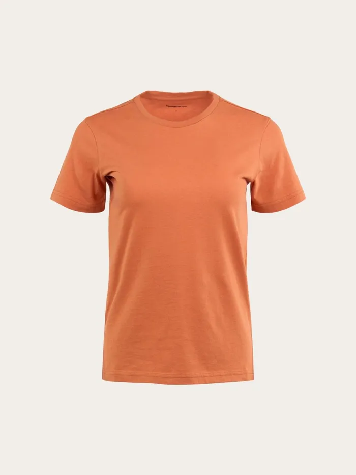 KnowledgeCotton Apparel TShirts And Tops Basic Tshirt Autumn Leaf 8211 Women