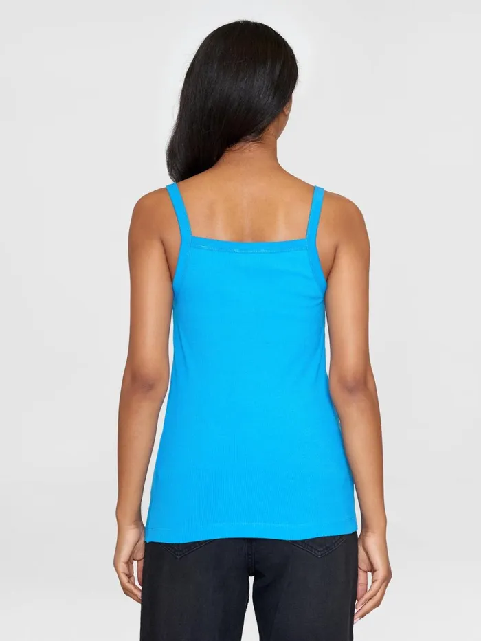 KnowledgeCotton Apparel TShirts And Tops Rib Strap Top Malibu Blue 8211 Women KnowledgeCotton Apparel TShirts And Tops Rib Strap Top Malibu Blue 8211 Women
