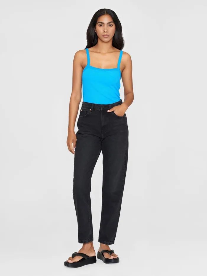 KnowledgeCotton Apparel TShirts And Tops Rib Strap Top Malibu Blue 8211 Women KnowledgeCotton Apparel TShirts And Tops Rib Strap Top Malibu Blue 8211 Women