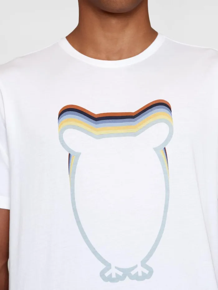 KnowledgeCotton Apparel TShirts Regular Big Owl Layer Front Print Tshirt Bright White 8211 Men KnowledgeCotton Apparel TShirts Regular Big Owl Layer Front Print Tshirt Bright White 8211 Men