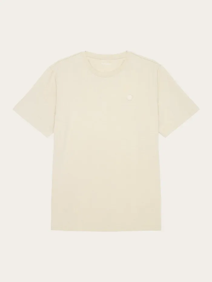 KnowledgeCotton Apparel TShirts Regular Fit Badge Tshirt Safari Melange 8211 Men KnowledgeCotton Apparel TShirts Regular Fit Badge Tshirt Safari Melange 8211 Men