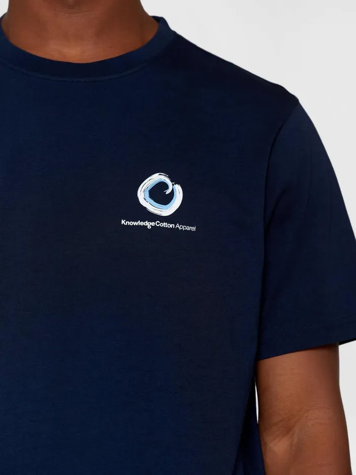 KnowledgeCotton Apparel TShirts Regular Fit Single Jersey Wave Chest Tshirt Gotsvegan 8211 Men KnowledgeCotton Apparel TShirts Regular Fit Single Jersey Wave Chest Tshirt Gotsvegan 8211 Men