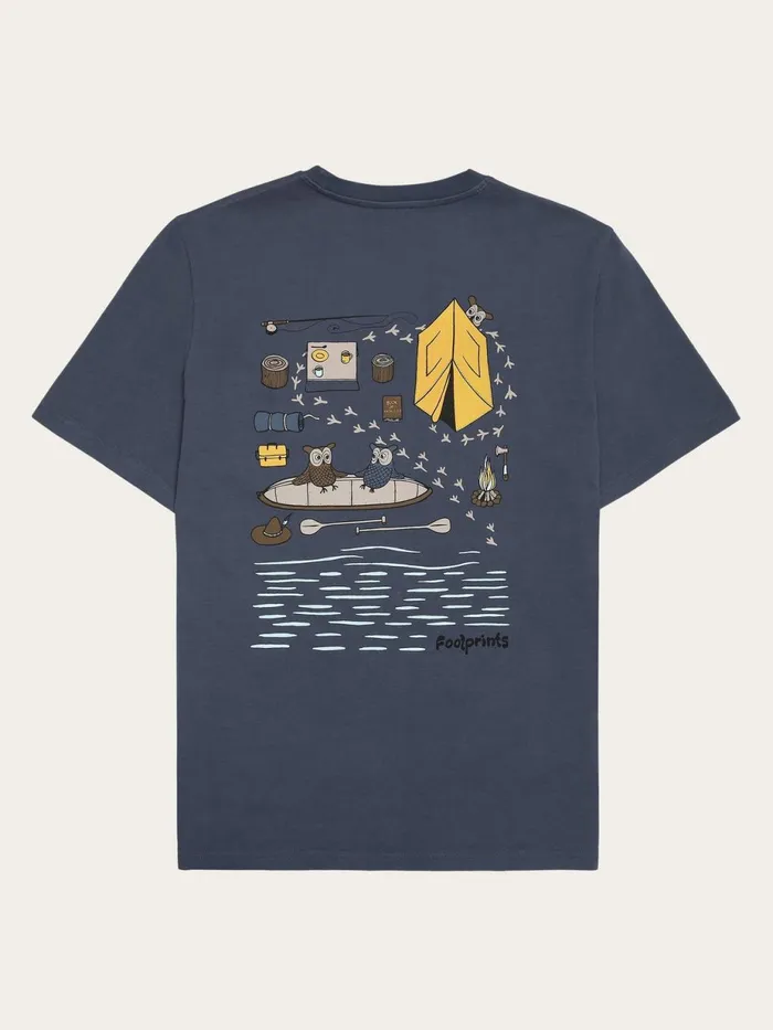 KnowledgeCotton Apparel TShirts Regular Short Sleeve Heavy Single Jersey Printed Tshirt GOTSVegan Vintage Indigo 8211 Men KnowledgeCotton Apparel TShirts Regular Short Sleeve Heavy Single Jersey Printed Tshirt GOTSVegan Vintage Indigo 8211 Men