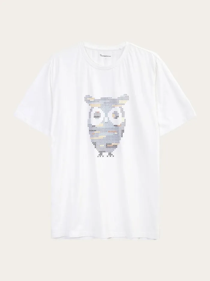 KnowledgeCotton Apparel TShirts Single Jersey Big Crosstitch Print Tshirt Gotsvegan 8211 Men KnowledgeCotton Apparel TShirts Single Jersey Big Crosstitch Print Tshirt Gotsvegan 8211 Men