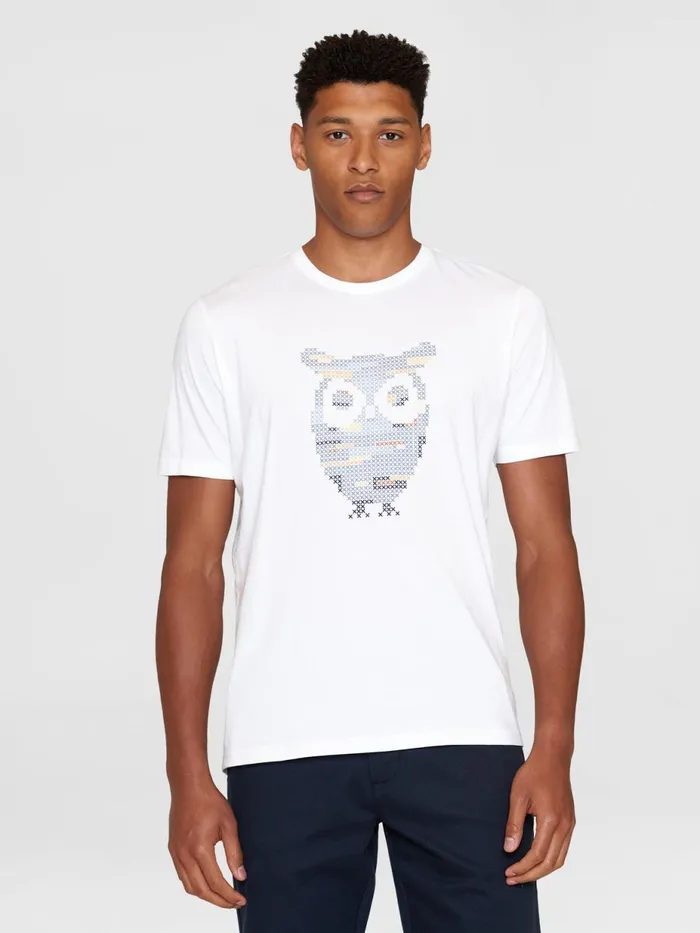 KnowledgeCotton Apparel TShirts Single Jersey Big Crosstitch Print Tshirt Gotsvegan 8211 Men KnowledgeCotton Apparel TShirts Single Jersey Big Crosstitch Print Tshirt Gotsvegan 8211 Men