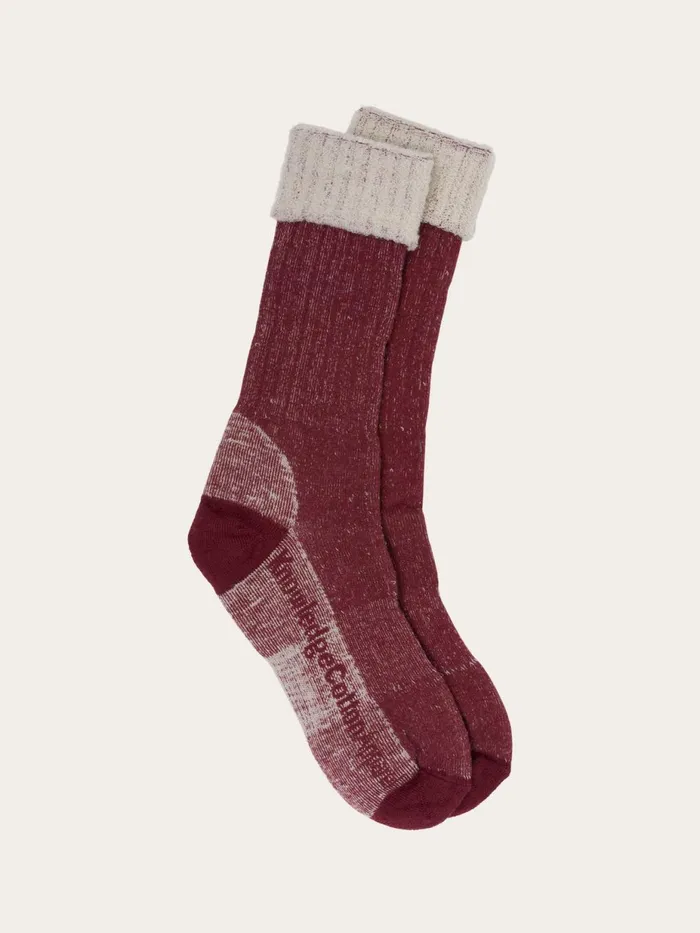 KnowledgeCotton Apparel Underwear And Socks Single Pack Low Terry Wool Sock Rhubarb 8211 Men
