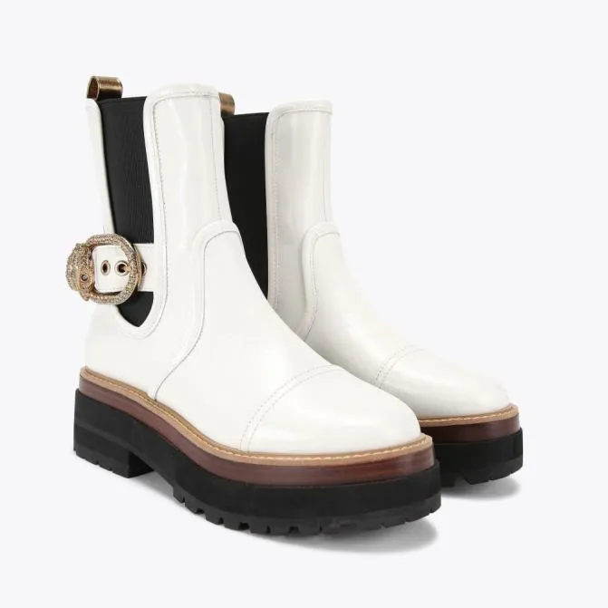 Kurt Geiger Boots Mayfair Chelsea Boot Bone 8211 Women