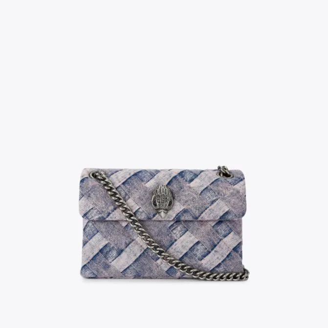 Kurt Geiger Crossbody Bags Mini Denim Kensington Bag Pink Combination 8211 Women Kurt Geiger Crossbody Bags Mini Denim Kensington Bag Pink Combination 8211 Women
