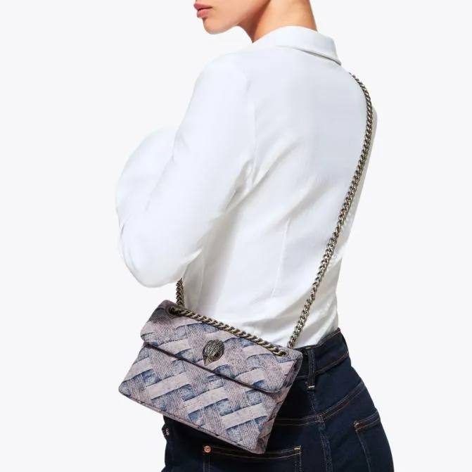 Kurt Geiger Crossbody Bags Mini Denim Kensington Bag Pink Combination 8211 Women