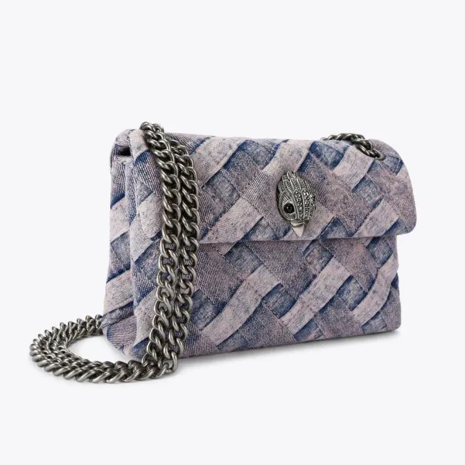 Kurt Geiger Crossbody Bags Mini Denim Kensington Bag Pink Combination 8211 Women