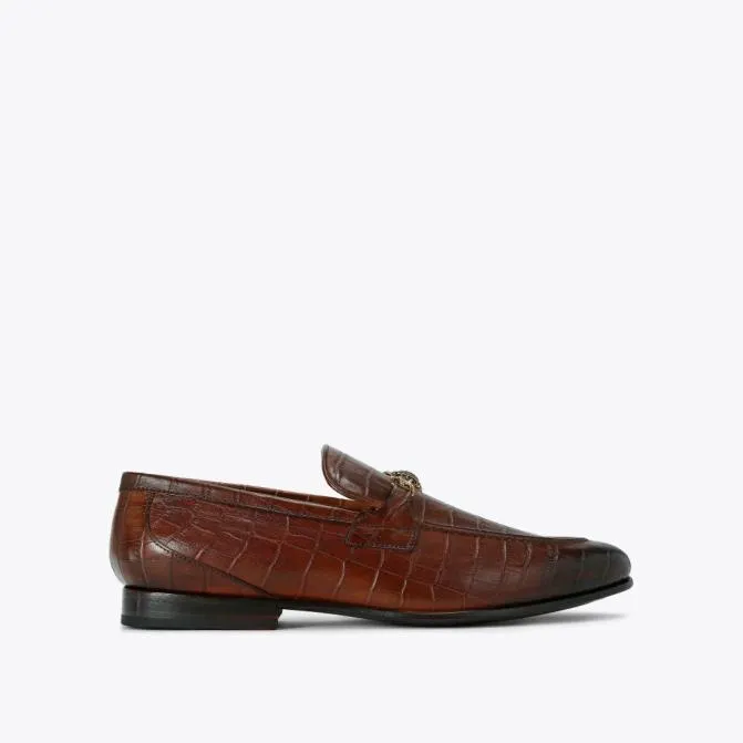Kurt Geiger Dress Shoes Alton Croc Tan 8211 Men