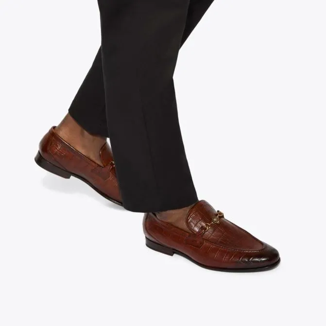 Kurt Geiger Dress Shoes Alton Croc Tan 8211 Men