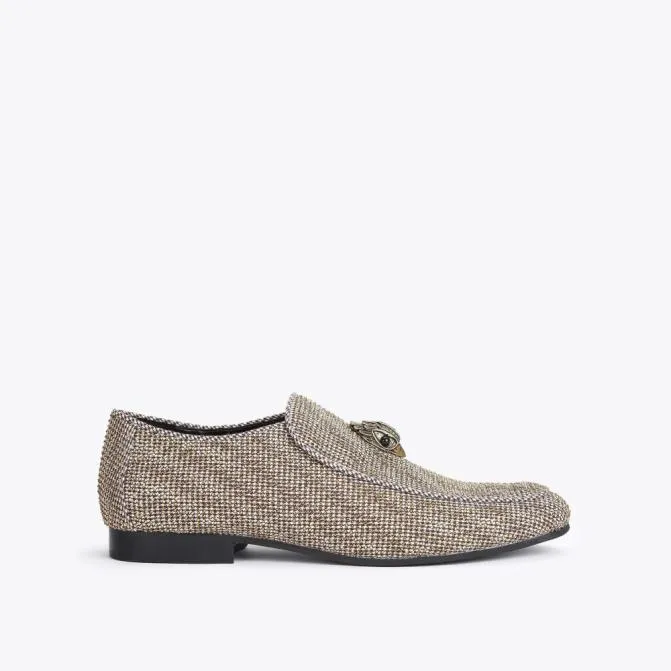 Kurt Geiger Dress Shoes Hugh Eagle Herringbone Loafer Brown 8211 Men