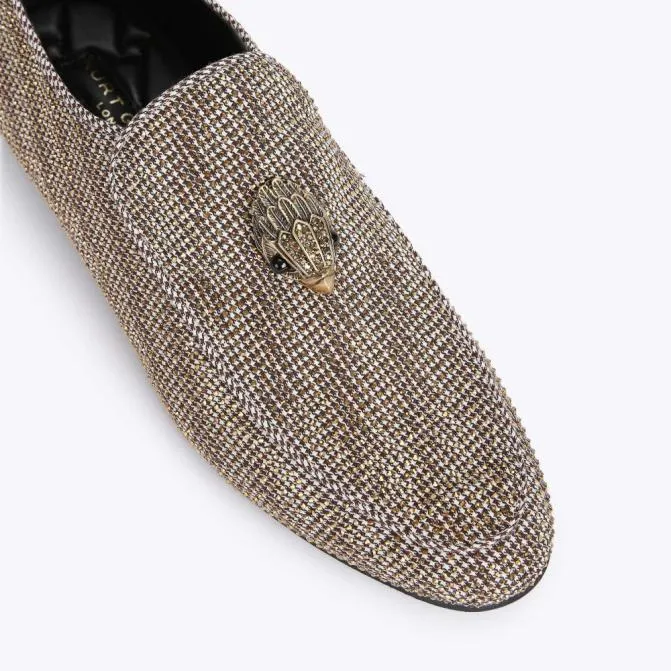 Kurt Geiger Dress Shoes Hugh Eagle Herringbone Loafer Brown 8211 Men