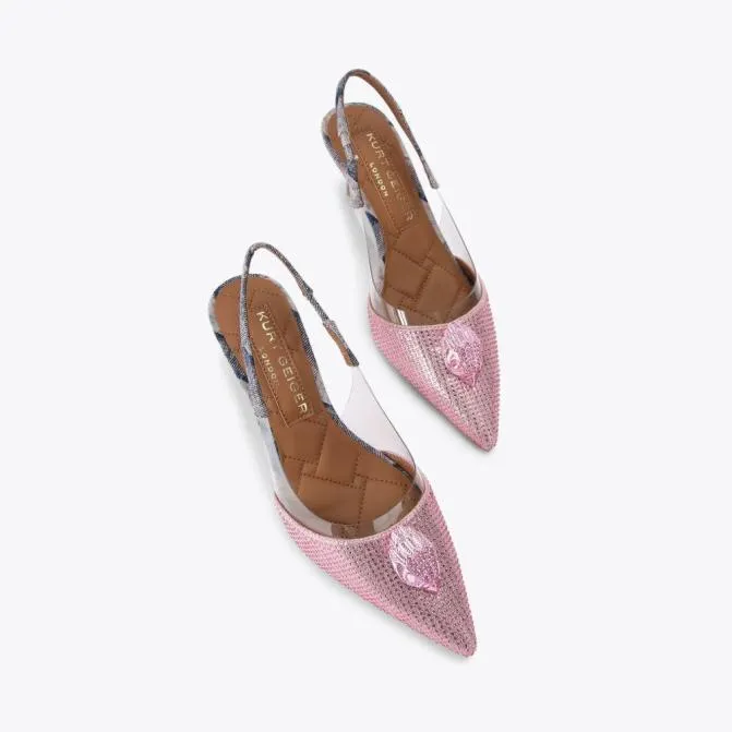 Kurt Geiger Heels Belgravia Vinyl Slingback Heel Pink 8211 Women