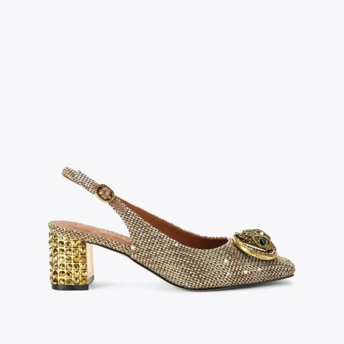 Kurt Geiger Heels Chelsea Block Slingback Heel Beige 8211 Women