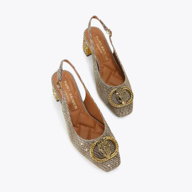 Kurt Geiger Heels Chelsea Block Slingback Heel Beige 8211 Women