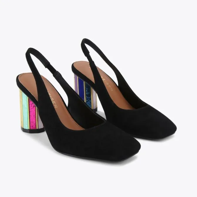 Kurt Geiger Heels Perspex Slingback Heel Black Combination 8211 Women